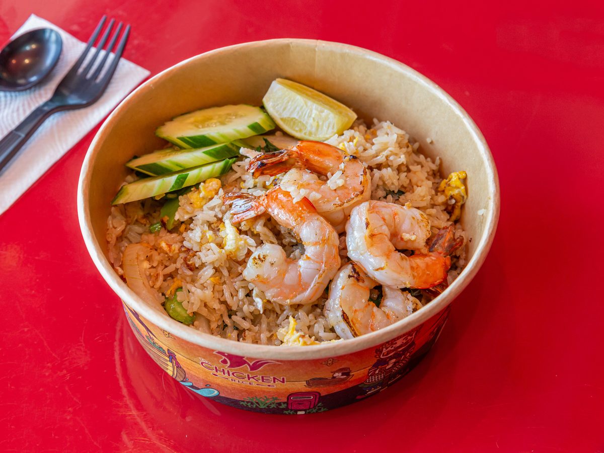Tuk Tuk signature dish plated in branded bowl
